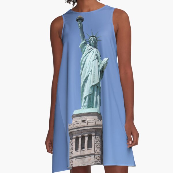 New York, Statue of Liberty, #NewYork, #StatueOfLiberty, #New, #York, #Statue, #Liberty A-Line Dress