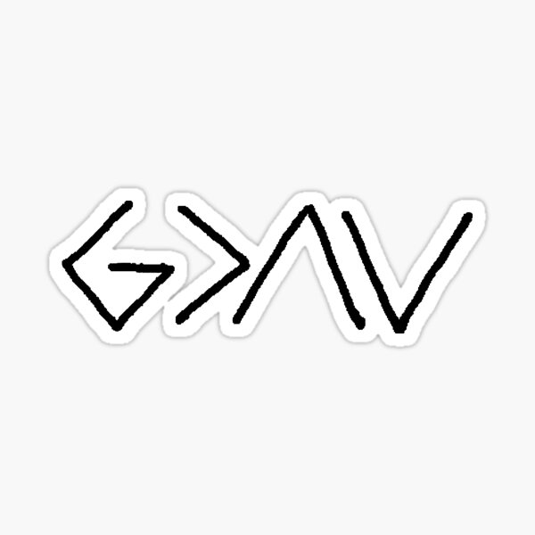 God is greater than the highs and lows Sticker for Sale by Annie Deaderick
