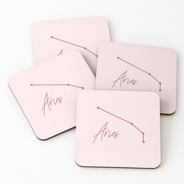 Item preview, Aries Zodiac Sign in Pink designed and sold by tinyteacups.