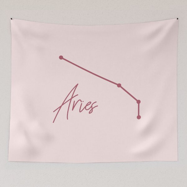 Item preview, Aries Zodiac Sign in Pink designed and sold by tinyteacups.
