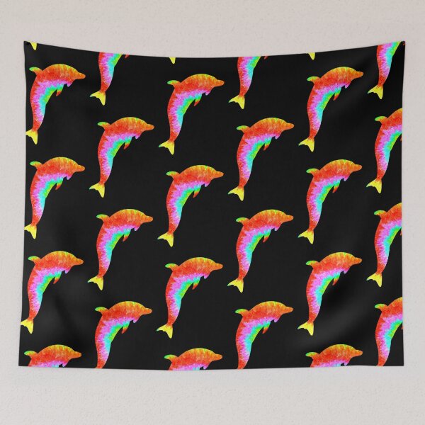 Item preview, Tie dye dolphin- dolphins designed and sold by 1DaisyChainLane.