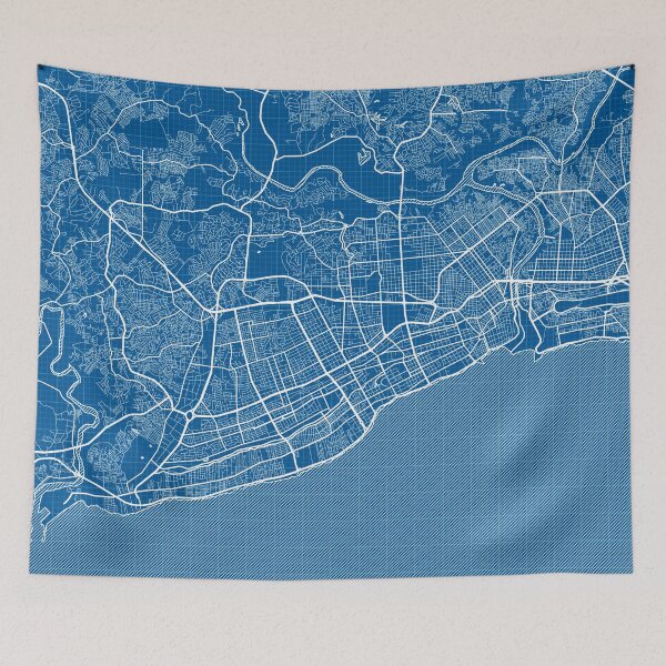 Item preview, Santo Domingo City Map of Dominican Republic - Blueprint designed and sold by deMAP.