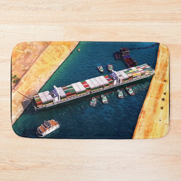 Item preview, Suez Canal Cargo Ship traffic event 2021 designed and sold by Dolphin Graphic.
