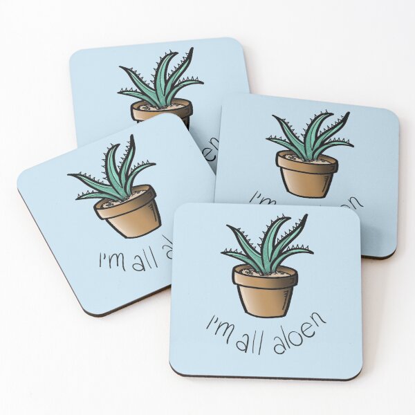 Item preview, I'm All Aloen - funny plant puns, aloe vera designed and sold by 10pmCreations.