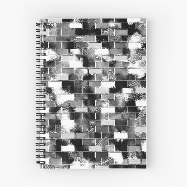 Item preview, BRICK WALL SMUDGED (Black, White & Grays)-(5525 x 6500 px) designed and sold by coloraddicted.
