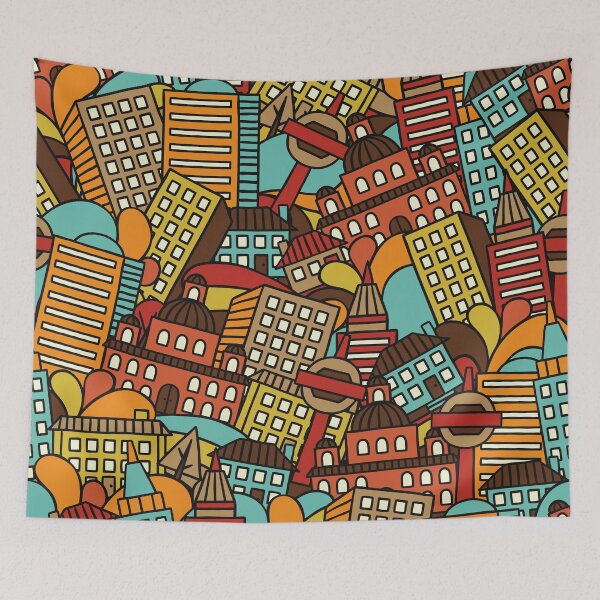Item preview, Buildings Pattern designed and sold by fahadabu.