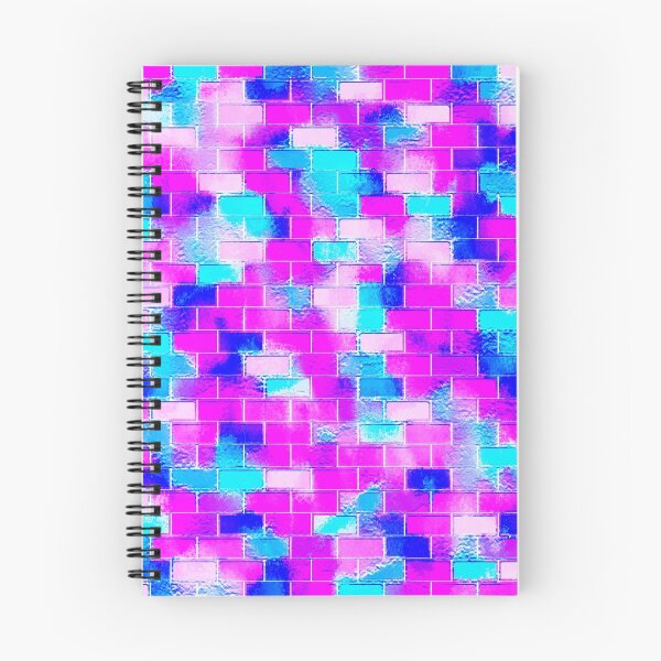 Item preview, BRICK WALL SMUDGED (Blues, Purples, Fuchsias & White)-(5525 x 6500 px) designed and sold by coloraddicted.