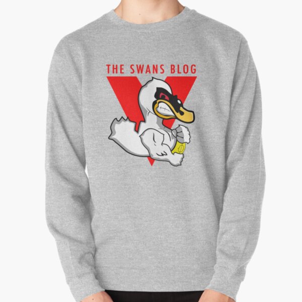 The Swans Blog Title V on White Pullover Sweatshirt