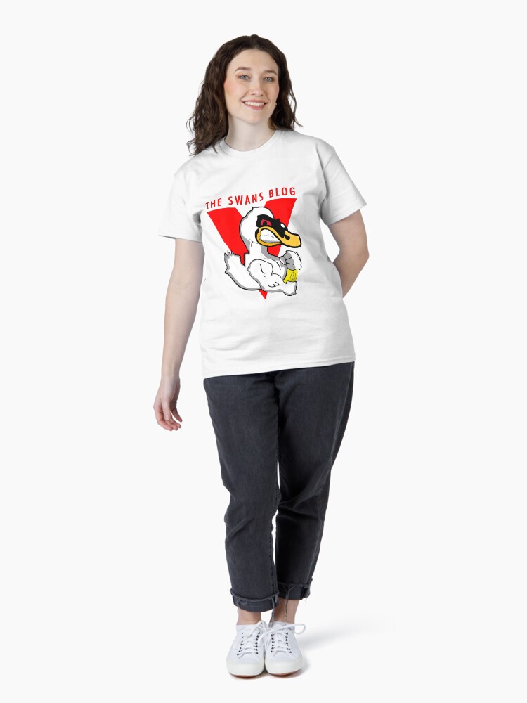 Thumbnail 4 of 7, Classic T-Shirt, The Swans Blog Title V on White designed and sold by theswansblog.
