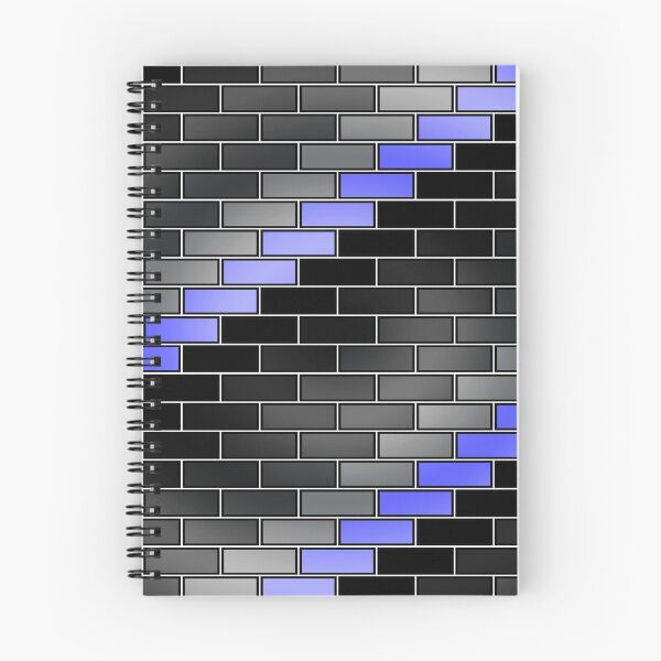 Artikelvorschau, BRICK WALL-2 (Schwarz, Grau und Hellblau) - (5525 x 6500 px) entworfen und verkauft von coloraddicted.