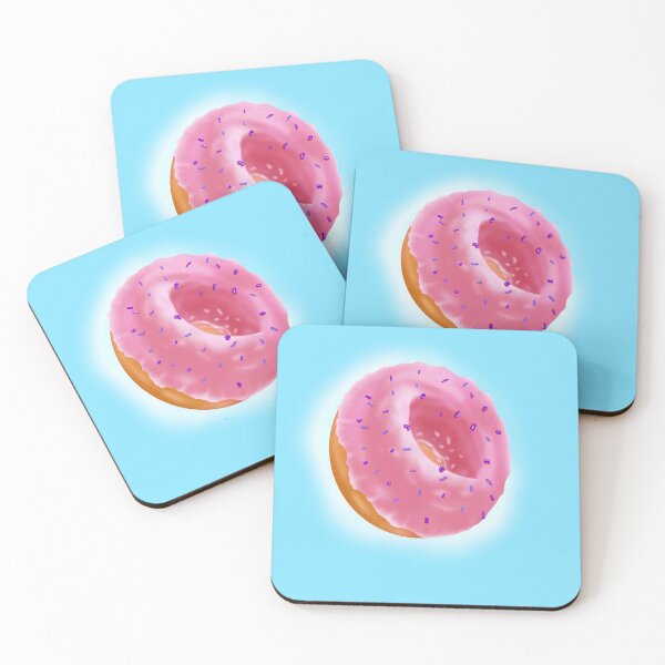 Item preview, pink glazed donut with purple sprinkles designed and sold by YUMMY PENCIL.