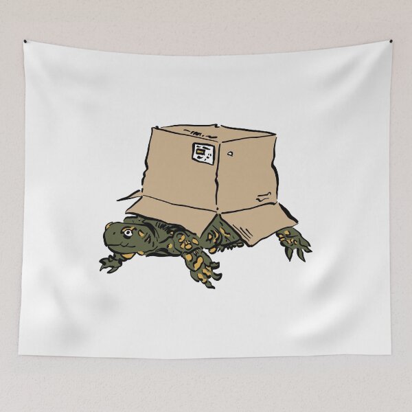 Item preview, cardboard box turtle designed and sold by moosesharkrhino.