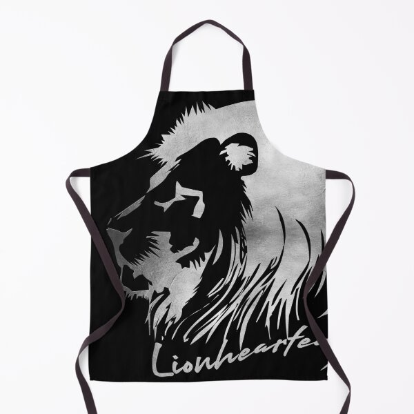 Item preview, Beautiful aluminum metal finish covers this bold Lion's head with the word "Lionhearted" emblazoned below it. This striking gold finish would look best over black, navy blue or red. designed and sold by itsashorething.