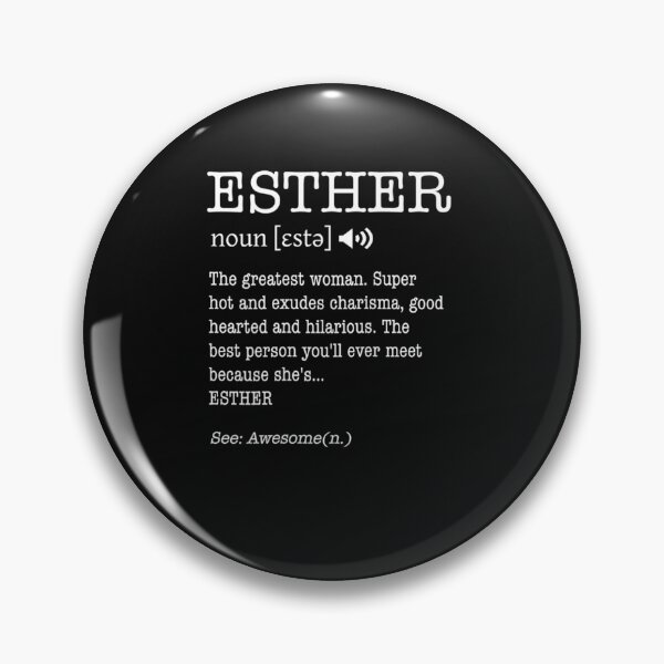 Item preview, Esther Funny Adult Women's Name Definition Personalized T-Shirt designed and sold by Lukifo-Vector.
