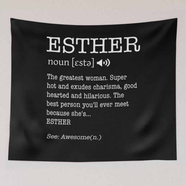Artikelvorschau, Esther Funny Adult Women's Name Definition Personalized T-Shirt entworfen und verkauft von Lukifo-Vector.