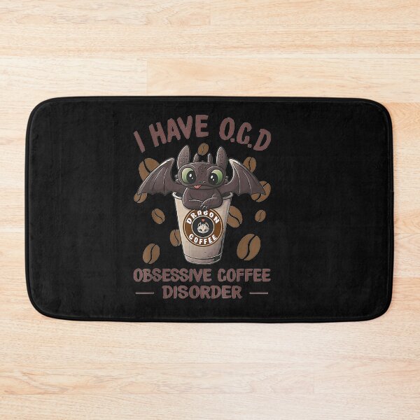 Aperçu de l'œuvre I Have OCD Obsessive Coffee Disorder Funny Dragon T-Shirt créée et vendue par Lukifo-Vector.