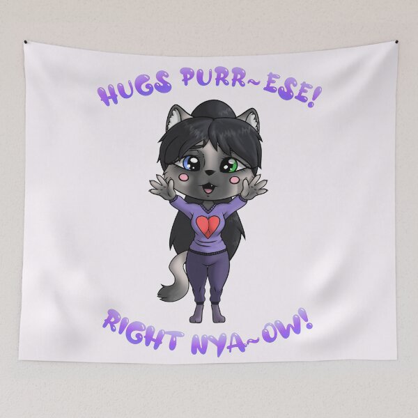 Item preview, Hug Purrease! Right Nyaow! Cute Furry Cat Girl Wants a Hug! designed and sold by CuteFurryArt.