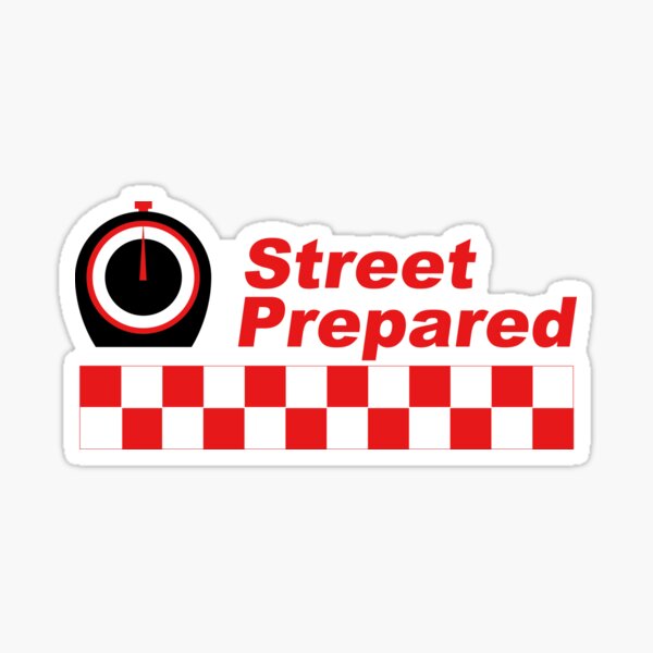 street prepared logo Sticker