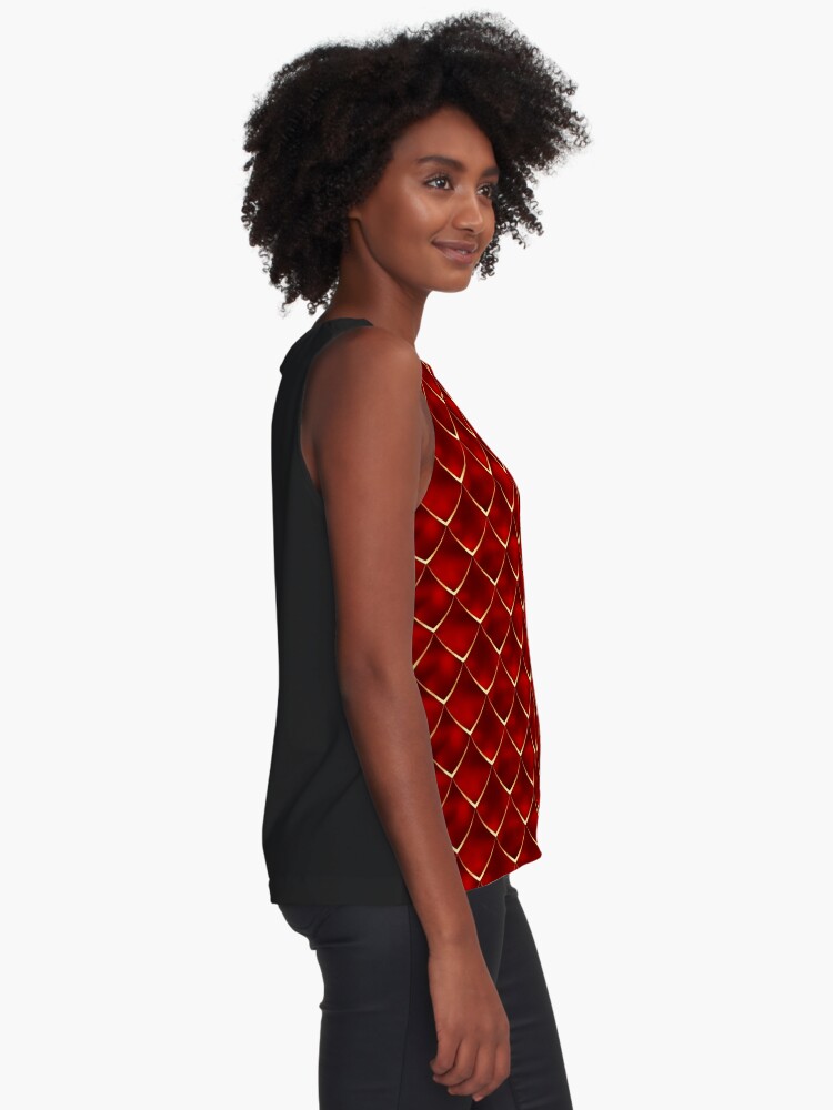 Red Dragon Scales Sleeveless Top for Sale by MerchActually