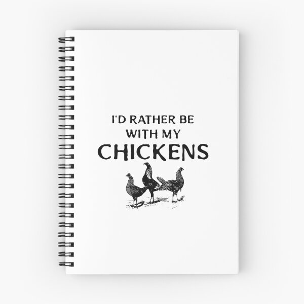 Item preview,  I'd Rather Be with my Chickens -funny chicken design on white designed and sold by katiekendall.