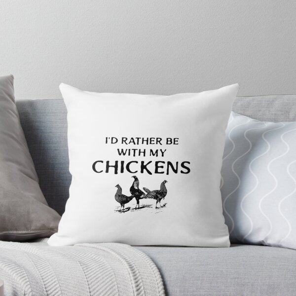 Item preview,  I'd Rather Be with my Chickens -funny chicken design on white designed and sold by katiekendall.