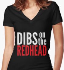 Dibs on the Redhead Women's Fitted V-Neck T-Shirt