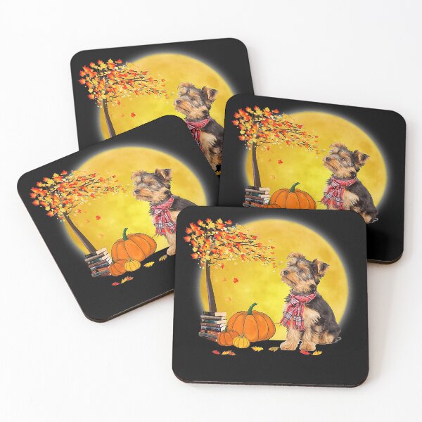 Item preview, Yorkie Dog Leaf Fall Hello Autumn Thanksgiving Gift designed and sold by Pyotsak.