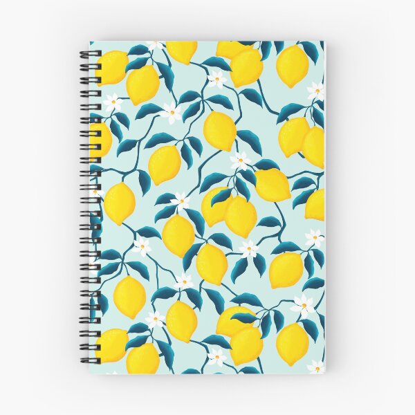Item preview, Seamless pattern with lemons and flowers on a blue background. Lemon pattern for fabric, paper, clothing designed and sold by IriSev.