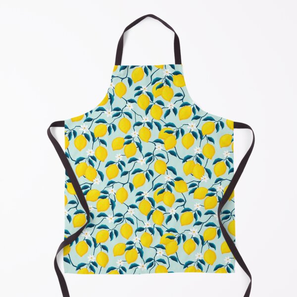 Item preview, Patrón sin fisuras con limones y flores sobre un fondo azul. Patrón de limón para tela, papel, ropa. designed and sold by IriSev.