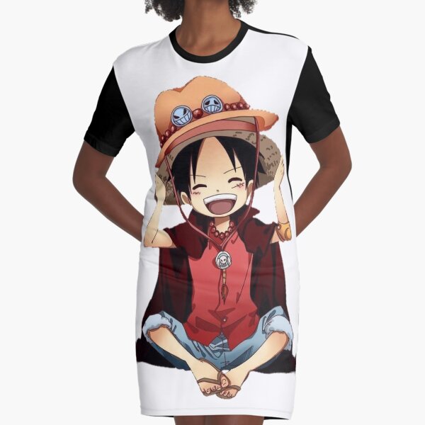 One Piece D' Luffy Little Graphic T-Shirt Dress