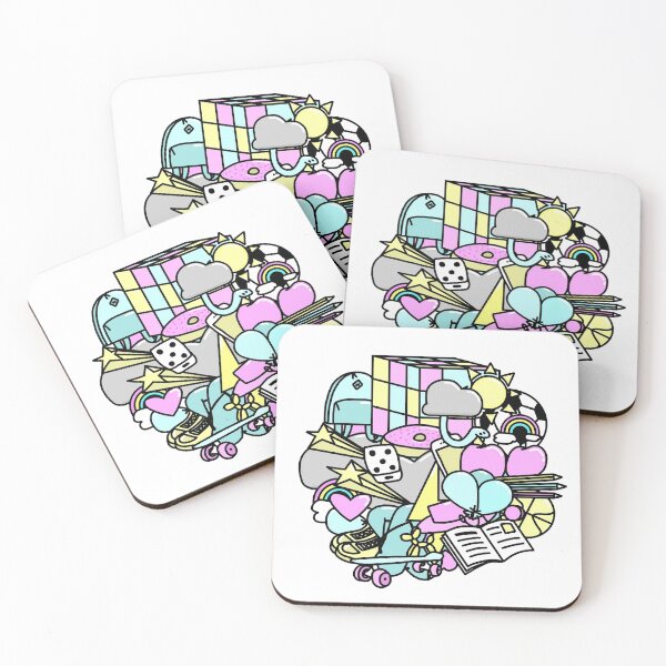 Item preview, Pink, yellow and blue cartoon objects designed and sold by Cre8iveCat.