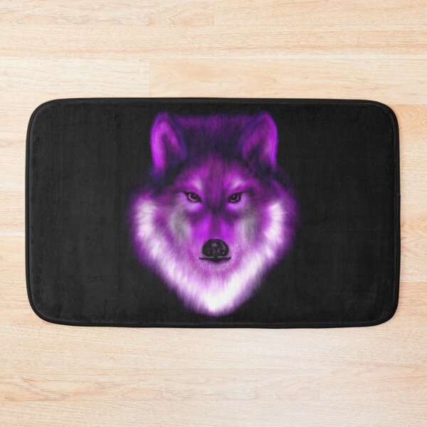 Item preview, Neon purple wolf portrait designed and sold by Astralia.