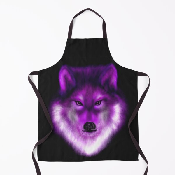 Item preview, Neon purple wolf portrait designed and sold by Astralia.