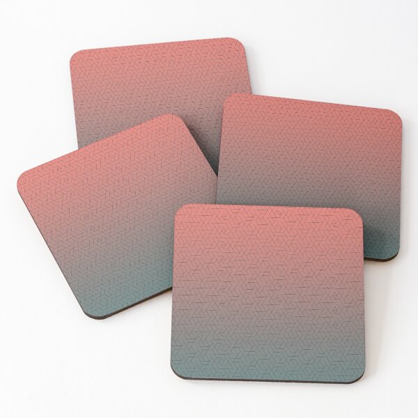 Item preview, Coral gradient geometrical designed and sold by ladypennyface.