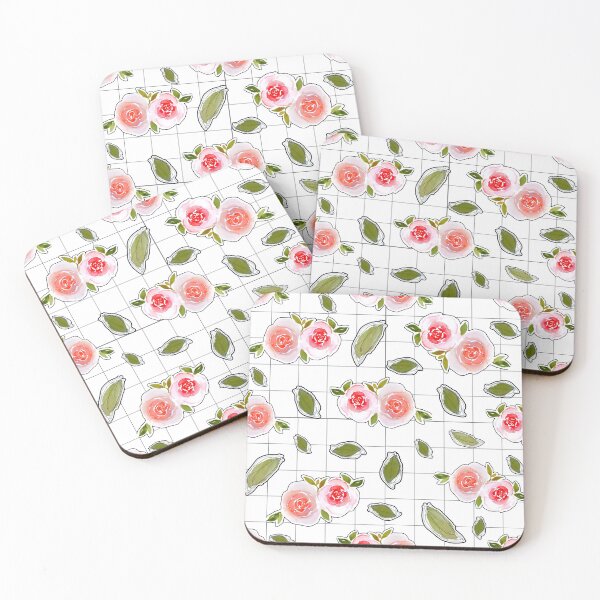 Item preview, Aesthetic Floral Grid Watercolor designed and sold by Trisha Banlasan.