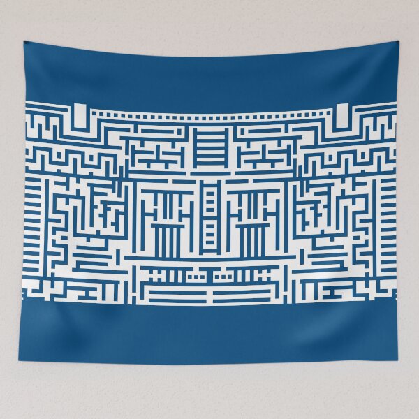 Item preview, Maze Blue - Abstract Art designed and sold by Sheldon Stewart.