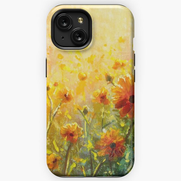 French Retro cool black oil painting flower Phone Case For iPhone