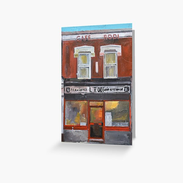 Cafe, Walthamstow, London Greeting Card