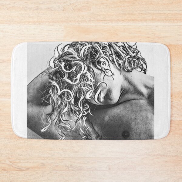 Item preview, Male Athlete Drawing Black and White. Gary Dean Designs designed and sold by GaryDeanDesigns.