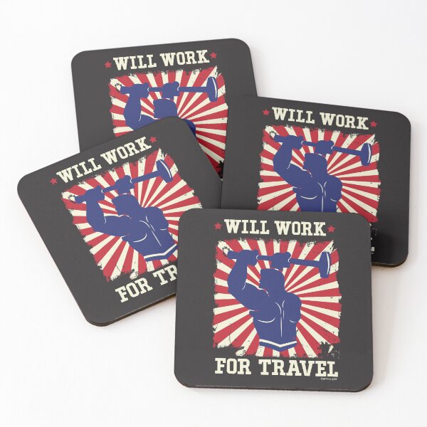 Item preview, Will Work for Travel designed and sold by groovygear.
