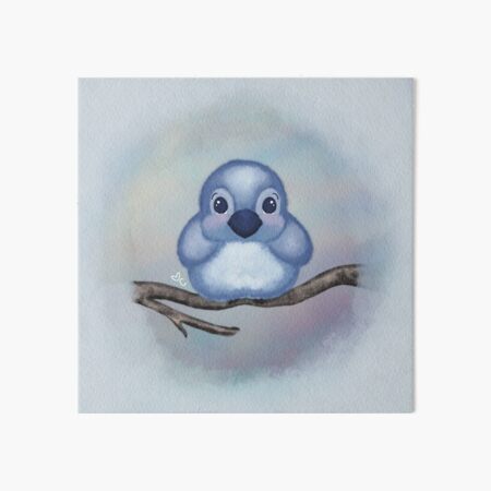 Mr Baby Blue Bird Art Board Print