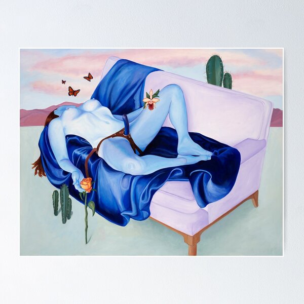Poly, original painting acrylic on canvas, 38"x48" Poster