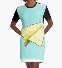 Paper Airplane 10 Graphic T-Shirt Dress