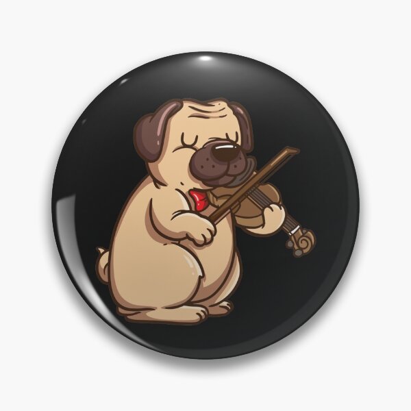 Item preview, Violinist Pug Dog Violin Viola Player Music Lover designed and sold by Faulkshop2.