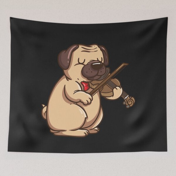 Item preview, Violinist Pug Dog Violin Viola Player Music Lover designed and sold by Faulkshop2.