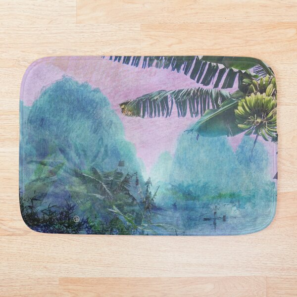 Artikelvorschau, Bananenbaum & Bambusboot - Pink Sunset Mountainscape entworfen und verkauft von joyfultaylor.