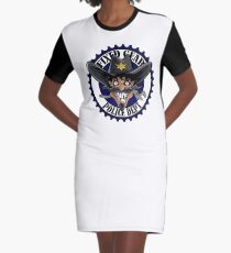 Fixed Gear Police Graphic T-Shirt Dress
