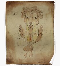 Paul Klee - Angelus Novus. Abstract painting: abstract art, geometric, Angelus, Novus, lines, forms, creative fusion, spot, shape, illusion, fantasy future Poster