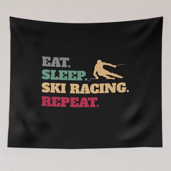 Item preview, Eat Sleep Skiing Ski Racing Repeat designed and sold by Salvadax.