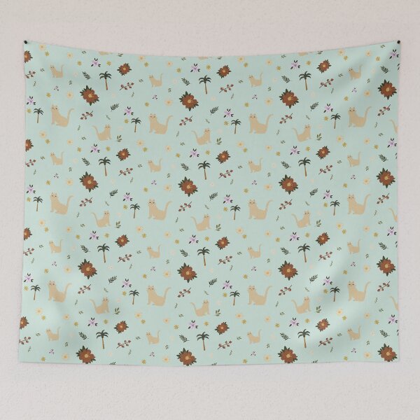 Item preview, Summer Tropical Cat (Sky Blue) designed and sold by riccagarden.
